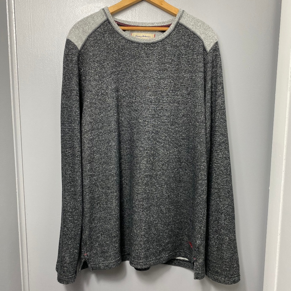 TOMMY BAHAMA Gray Fleece Pullover Sweater
